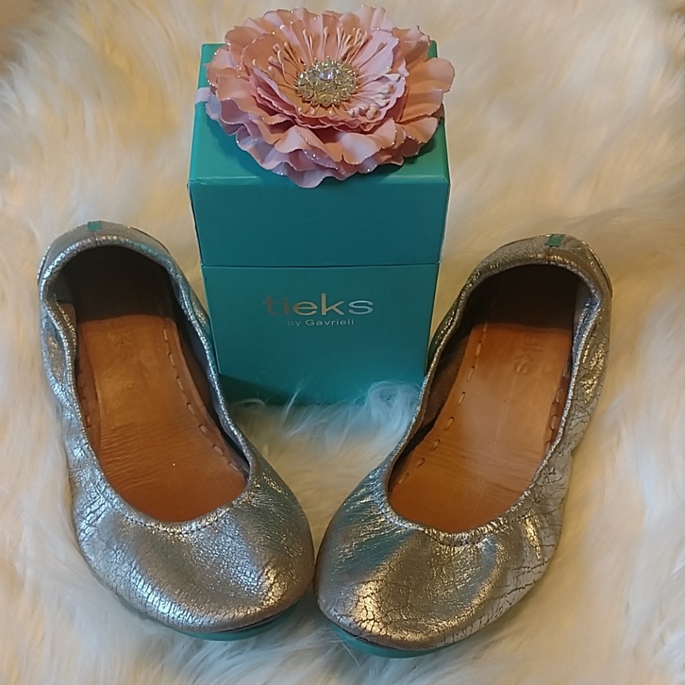 Tieks "Silver Screen" size 8 EUC
